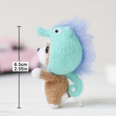 Corgi Felt Kit DIY Embroidery Wool Craft Stitch Needlework Needle Toy Gift