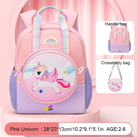 2pcs Rabbit Unicorn Shape Backpack With Crossbody Bag for Girls