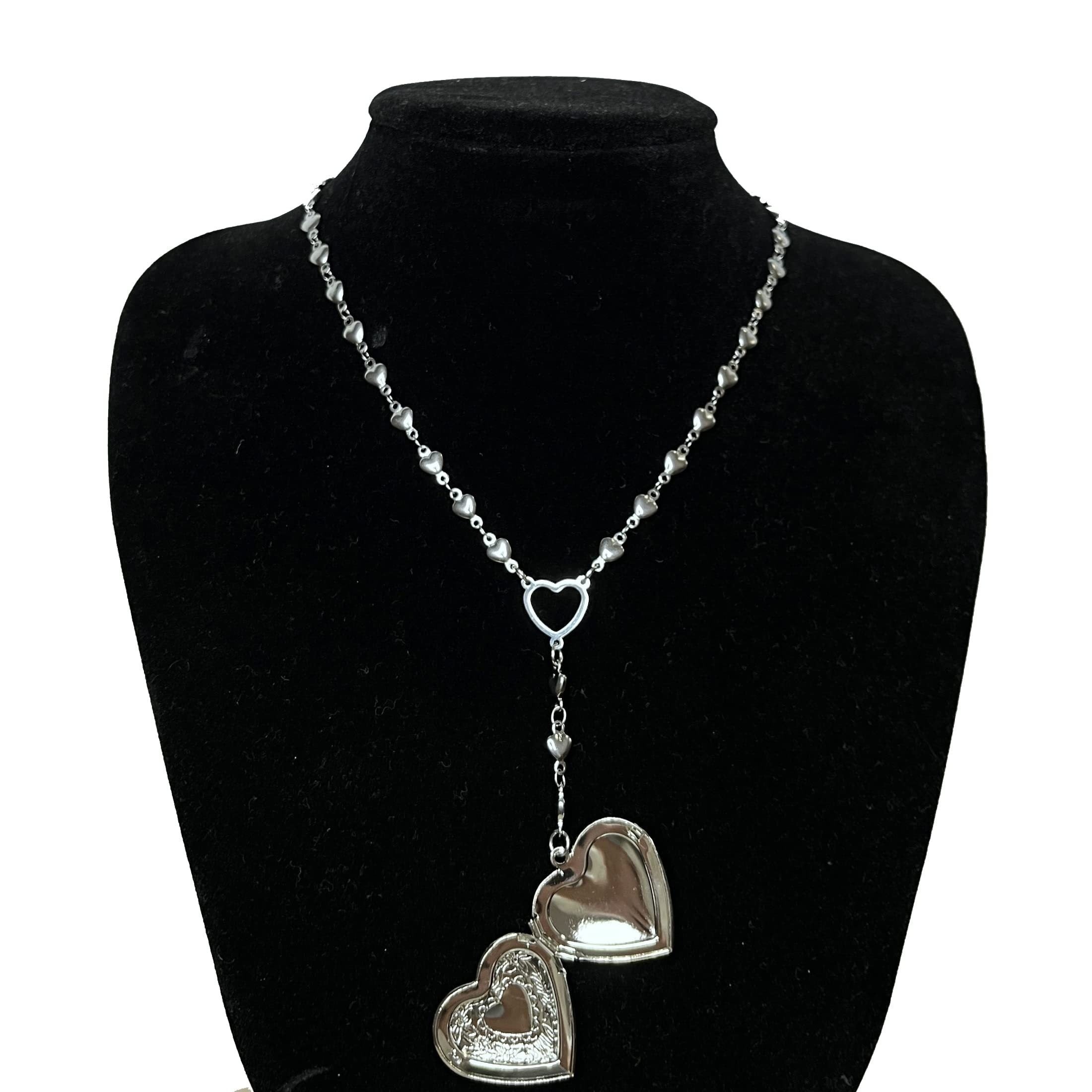 Heart Locket Necklace for Girls Stainless Steel