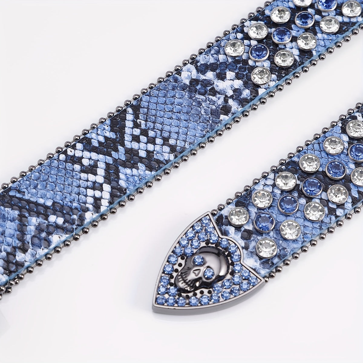 Studded Heavy Metal Skull Belt Buckle Waistband