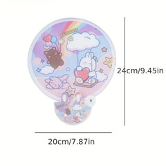 Cartoon Pattern Fan Carry on Plastic Fan Mini Portable Fan