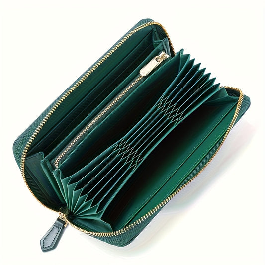 Women's Long Zipper Leather Wallet