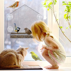 Acrylic Parrot Bird House Outdoor Feeder
