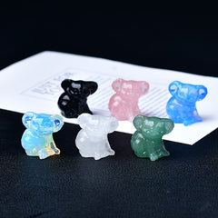 Crystal Carved Koala Stone For Healing Home Decor