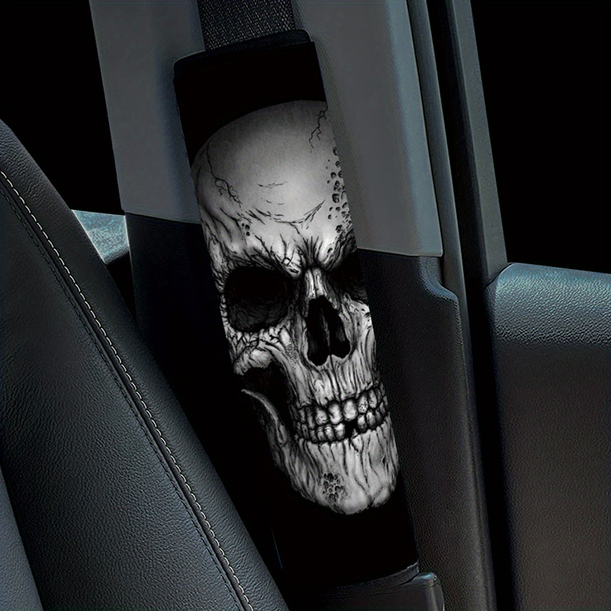 Stylish Bottom Skull Print Car Shoulder Cover