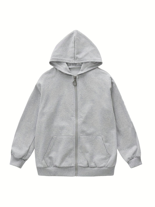 Boys Zip Up Hooded Sweatshirt Long Sleeve Hoodies With Pockets