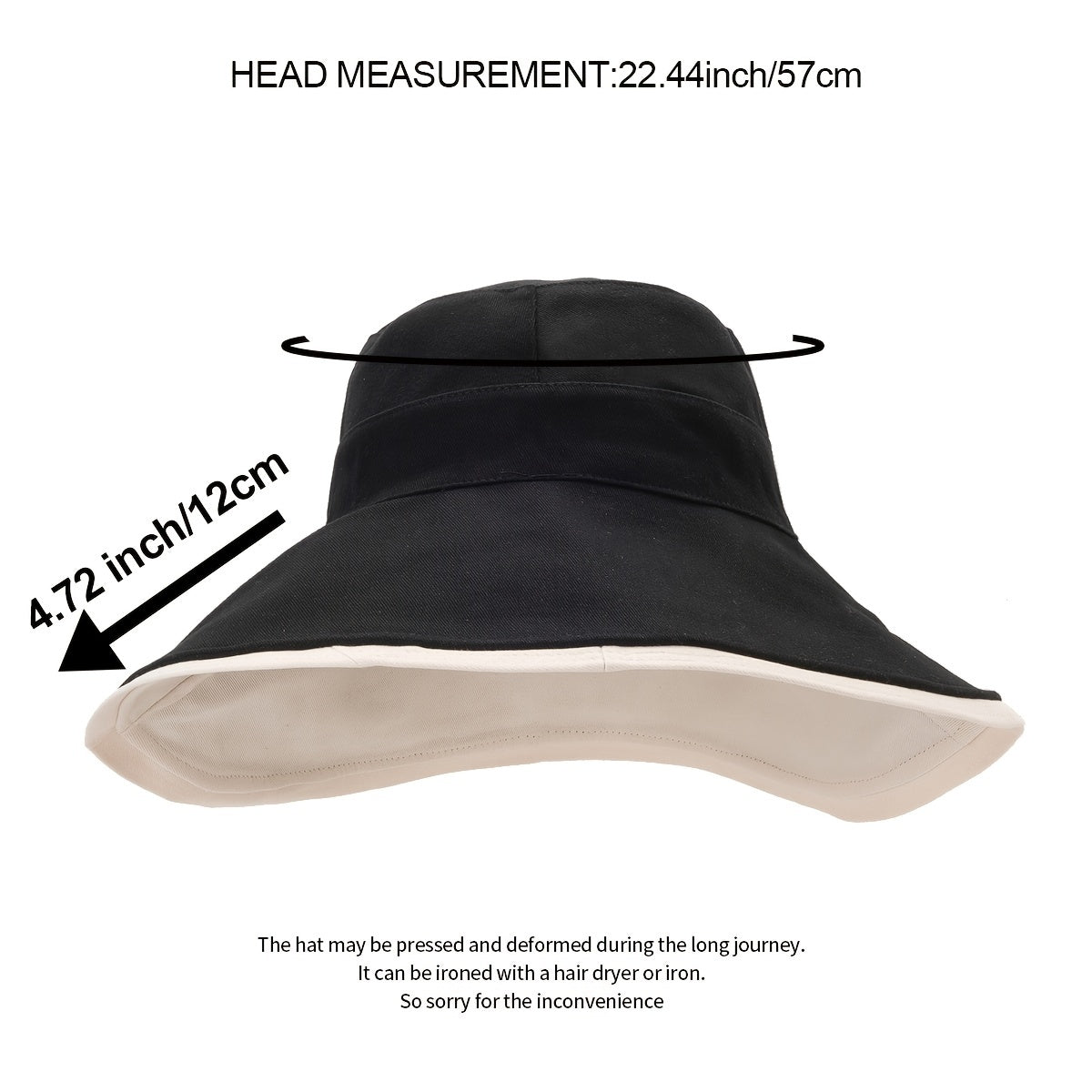 Cotton Sun Hat Double Sided Bucket Hat