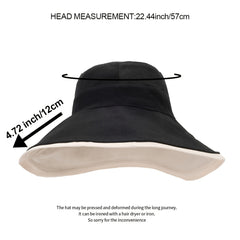 Cotton Sun Hat Double Sided Bucket Hat