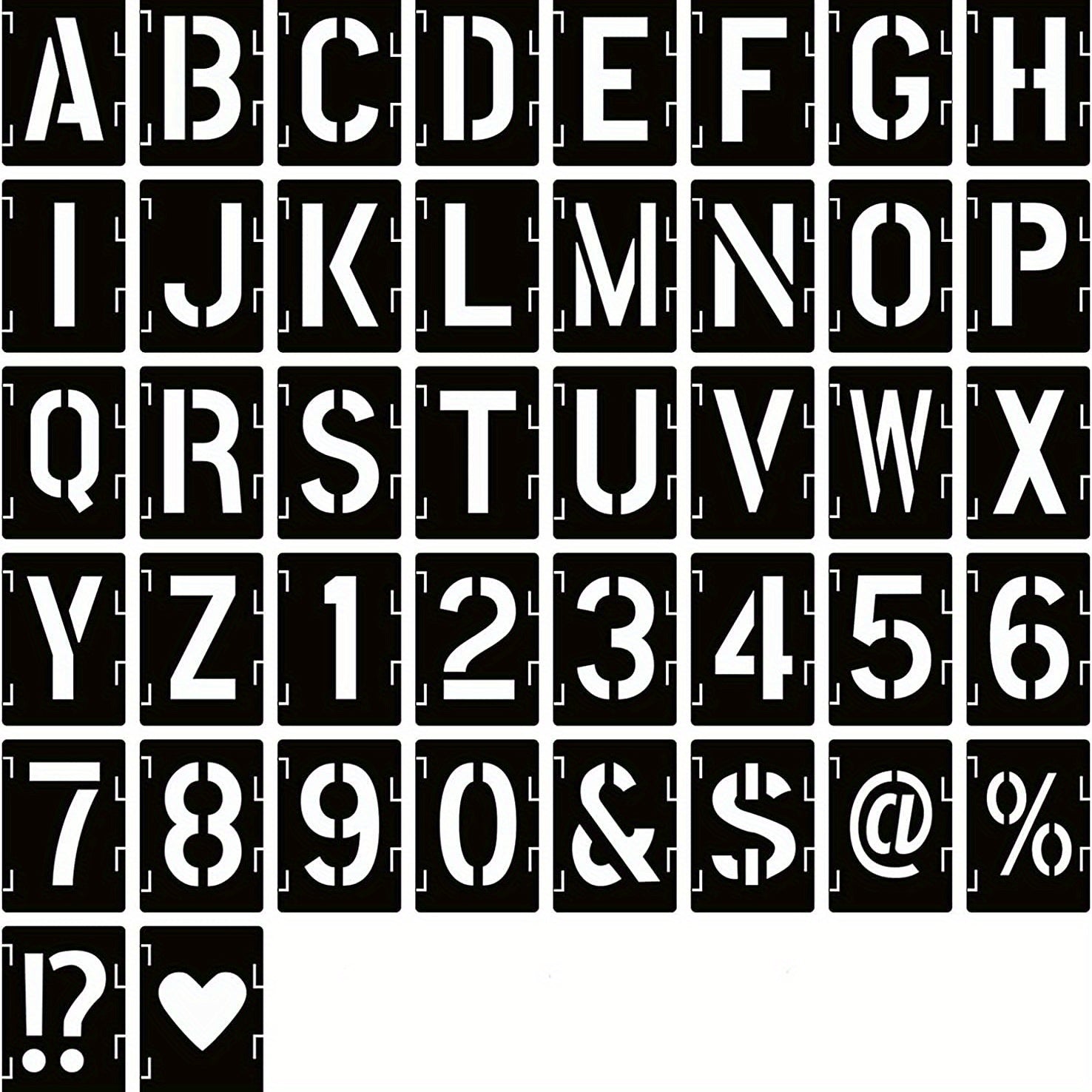 42pcs Letter Stencils Number Craft Stencils Reusable Alphabet Templates