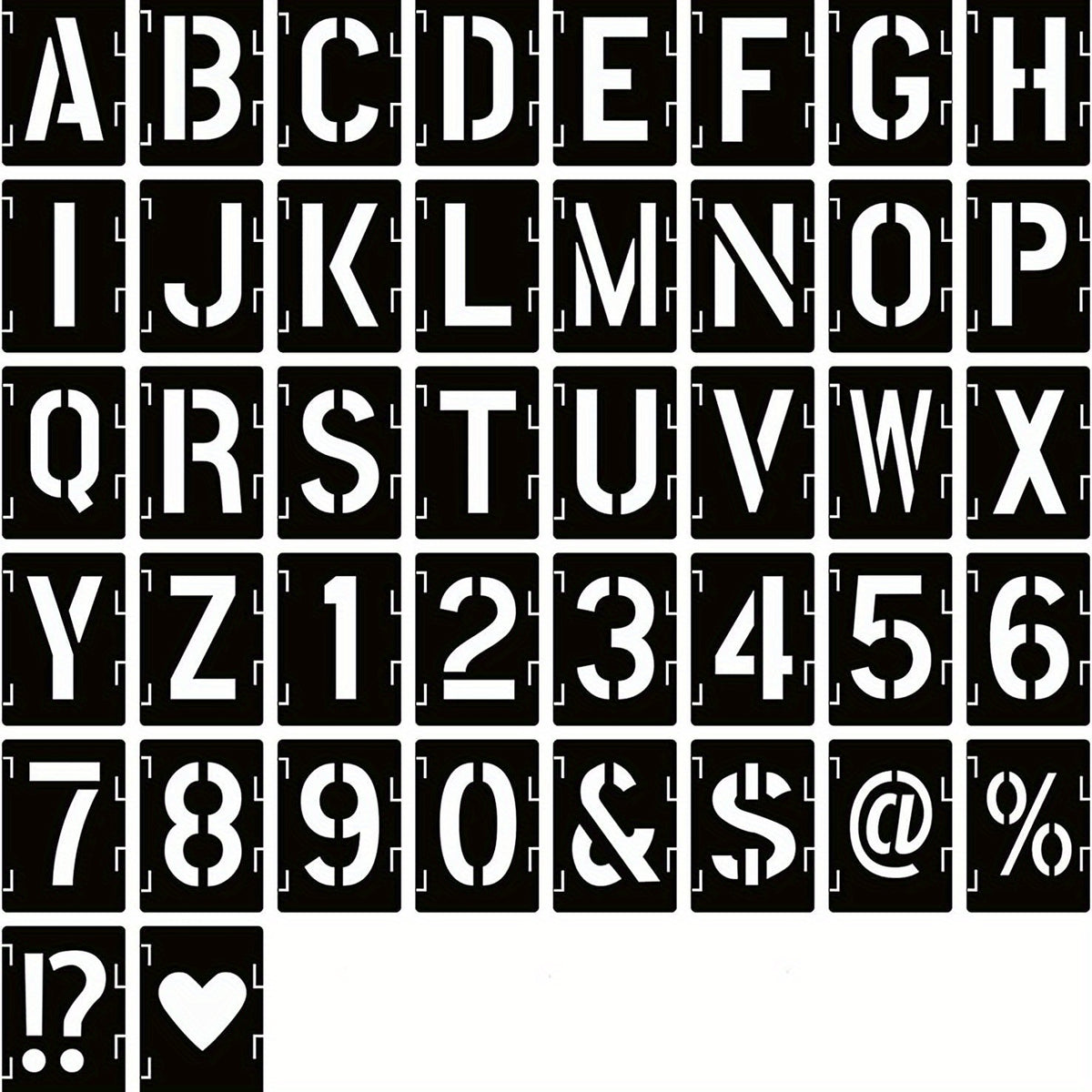 42pcs Letter Stencils Number Craft Stencils Reusable Alphabet Templates