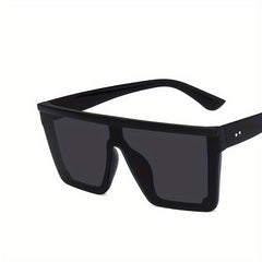 Square Frame Sunglasses Gradient Lens Flat Top Eyewear