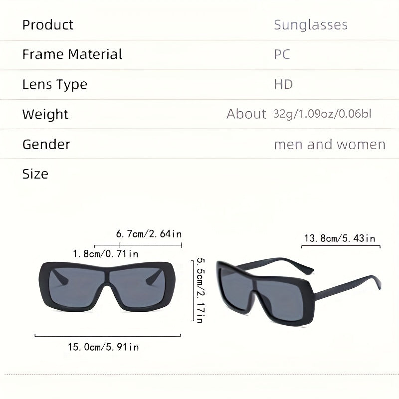 Y2K One Piece Sunglasses UV400