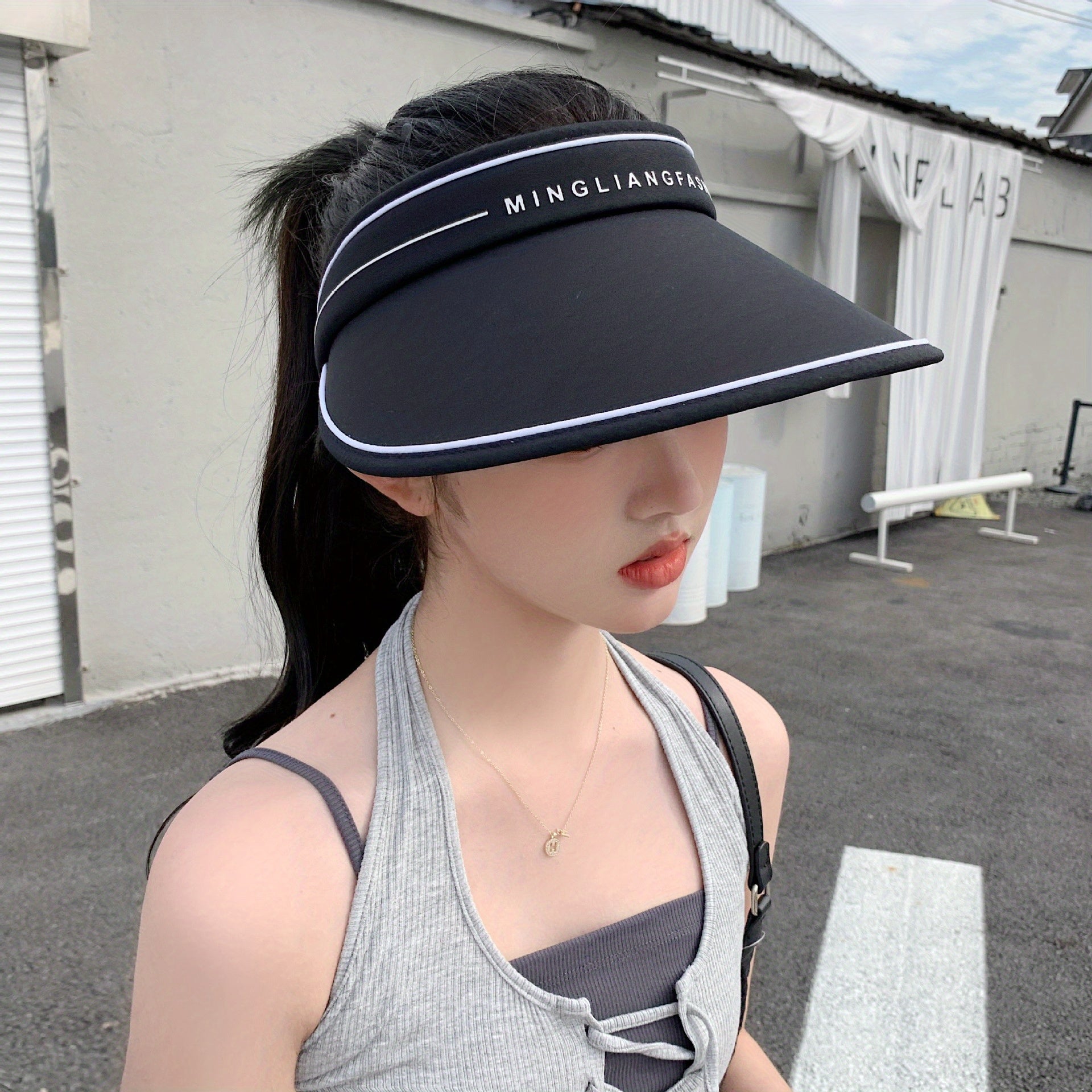 Breathable Ponytail Visor Hat UV Protection Sun Hat