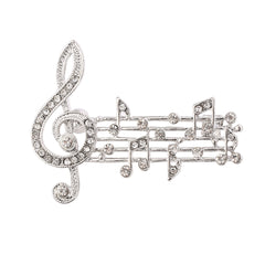 Rhythm Full Drill Jumping Brooch Women's Sweater Corsage Anti-lapsing Pin