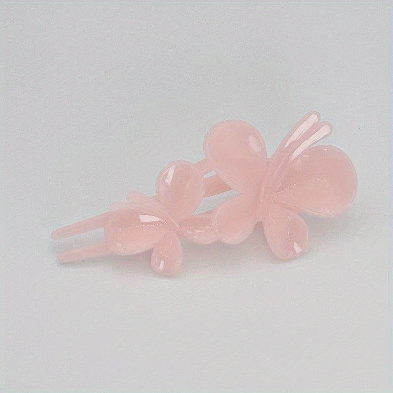 Acrylic Butterfly Hair Claw Solid Hair Clip Backe Head Clip