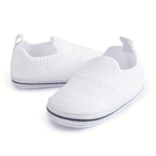 Breathable Slip On Woven Shoes For Baby Girls Lightweight Non slip Shoes