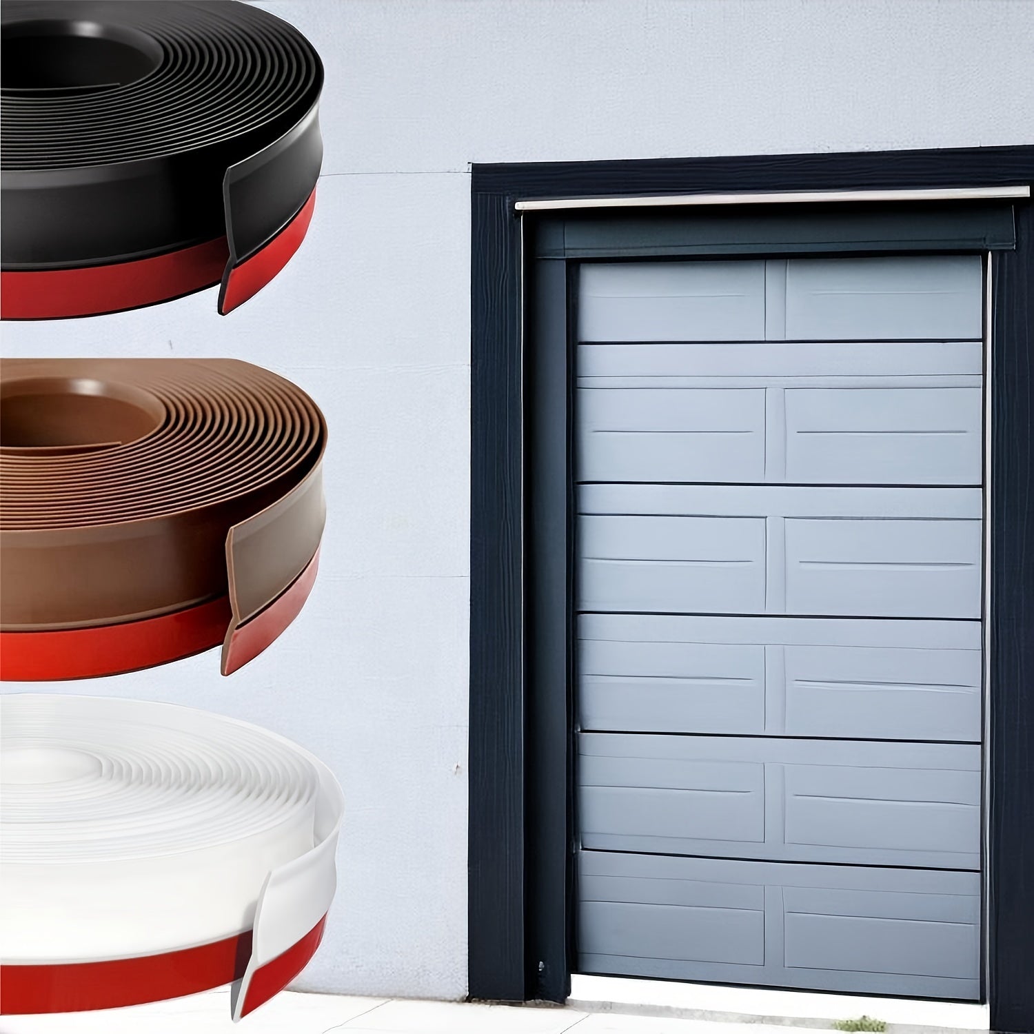 Garage Door Seal Top/Side Strip 16 4FT 5M Brown Weather Stripping