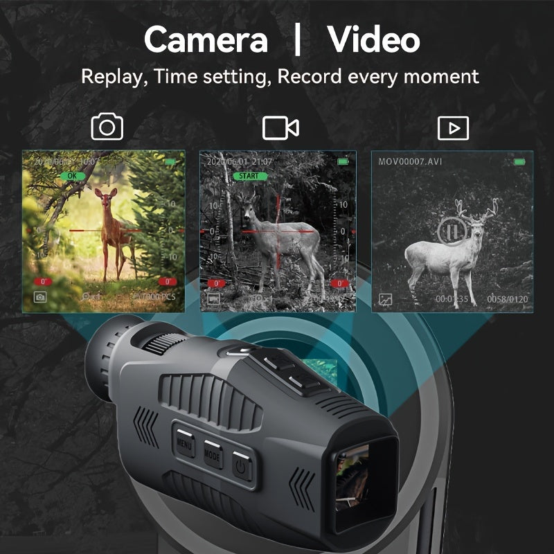 1080P 5X Digital Zoom IR Monocular Night Vision Device for Camping