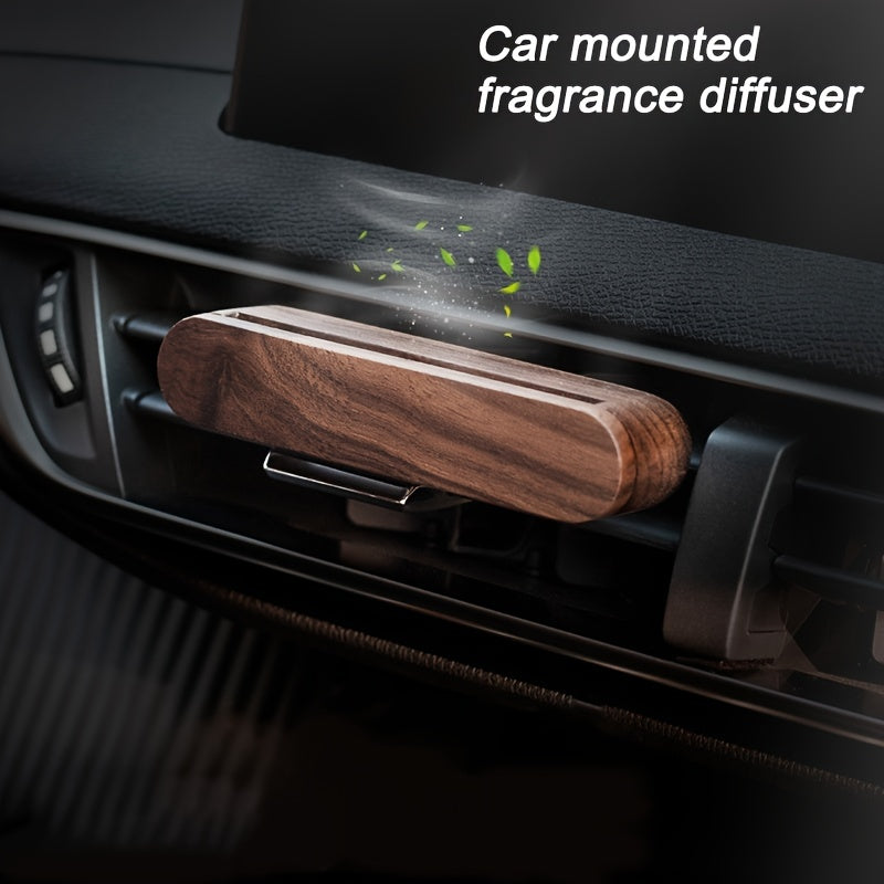 Long-lasting Car Vent Clip Air Freshener Walnut Wood