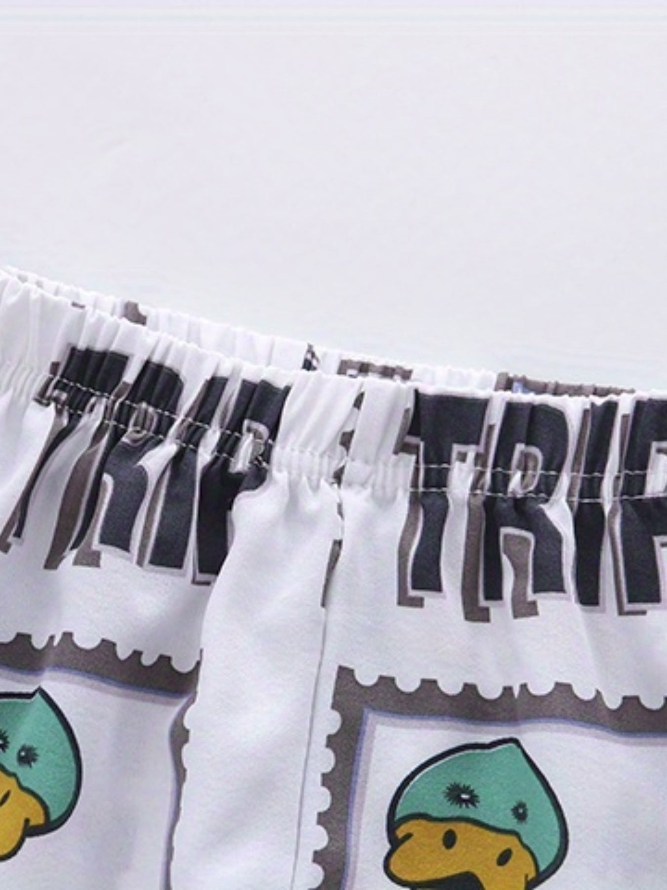 Boys Duck Graphic Print Pants for Spring Summer