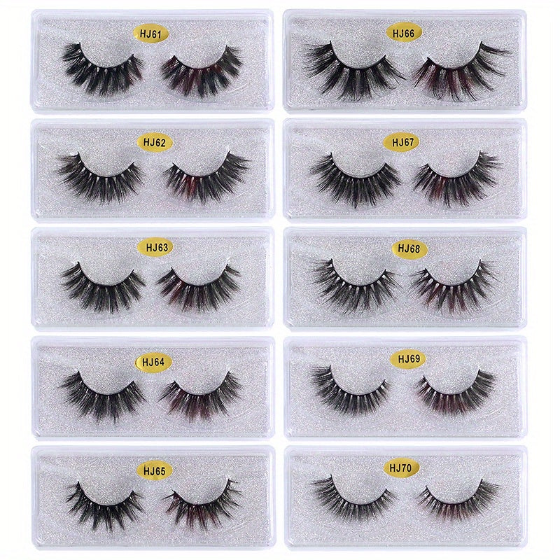 30 Pairs 3D Mink Lashes Fluffy Full False Eyelashes Pack Makeup Bulk