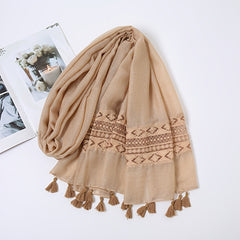 Lace Tassel Scarf for Women - Casual Cold Weather Scarves
