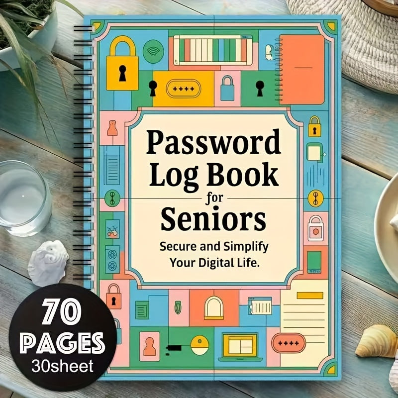 Spiral Password Log Book for Internet and Computer Login