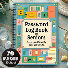 Spiral Password Log Book for Internet and Computer Login