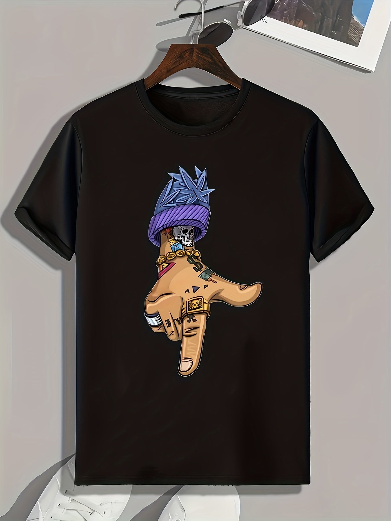 Hand With Tattoo Print Men's Graphic T shirt Casual Comfy Tees
