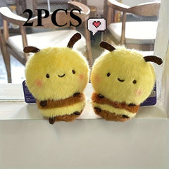 Little Bee Plush Toy Bag Charm Soft Animal Keychain Cute Gift