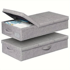 2pcs Foldable Quilt Storage Bag Under Bed Dustproof Clothes Storage