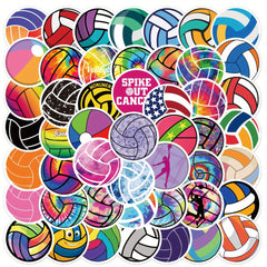 50pcs Volleyball Series Doodle Stickers Waterproof DIY Decorative Stickers