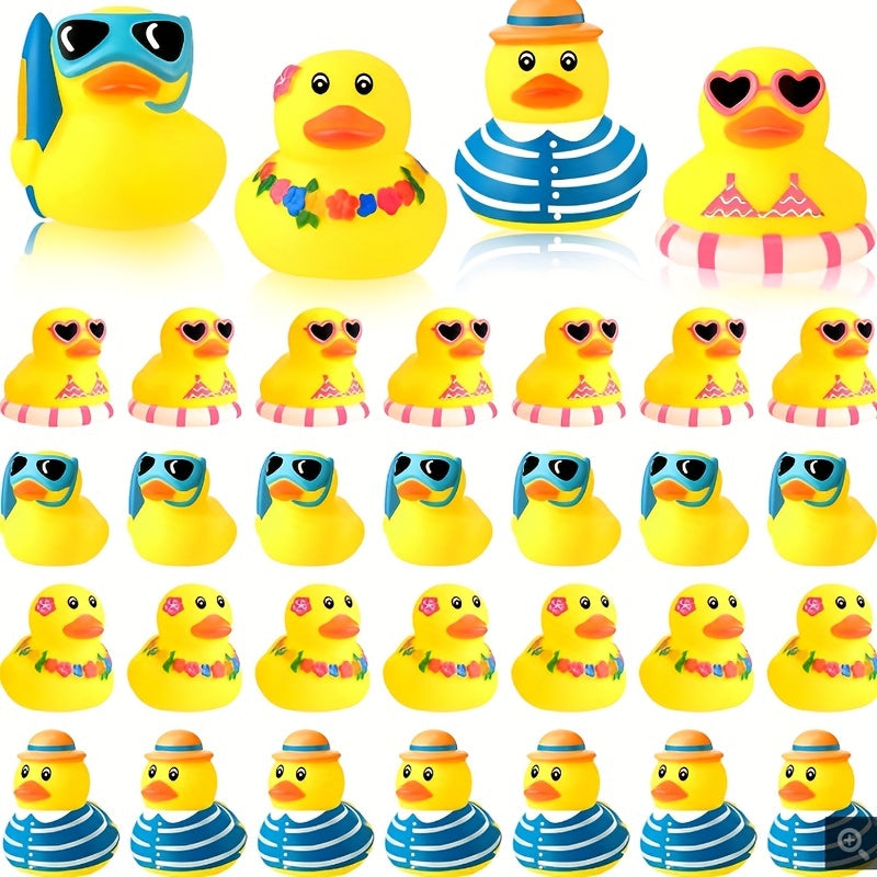 5Pcs Rubber Ducks Bath Toys Christmas Party Favors Perfect for Kids