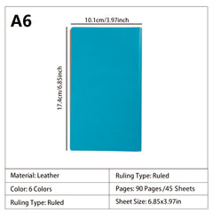 A5 A6 Lined Journal Faux Leather Hardcover Notebook