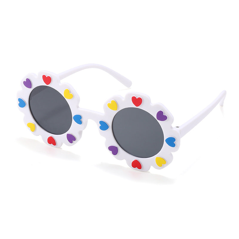 Kids Sunglasses Flower Ink Glasses Outdoor Anti UV