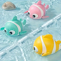 3 Packs Clown Fish Bathtub Toys for Kids Pool Christmas Random