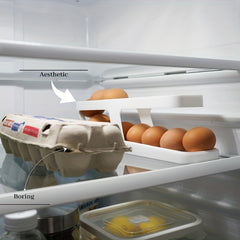 Egg Dispenser 2-Tier Egg Trays Storage Box For Refrigerator