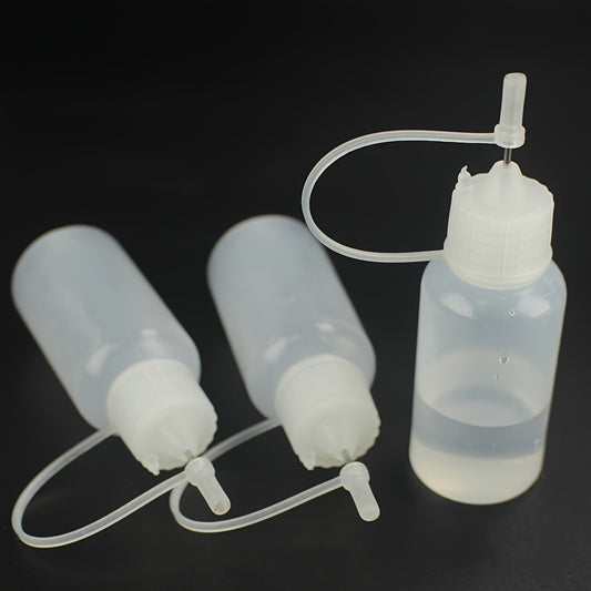 6pcs 20ml Soft Plastic Glue Applicator Bottles with Needle Tip