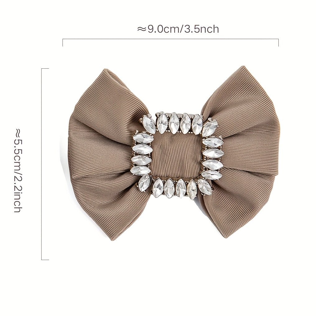 2pcs Bowknot Shoe Clips Detachable Shoe Buckles Wedding Heels Decoration