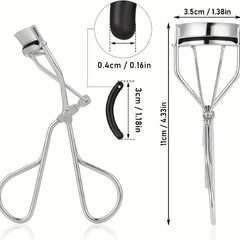 Professional Eyelash Curler Kit with 10 Replacement Pads