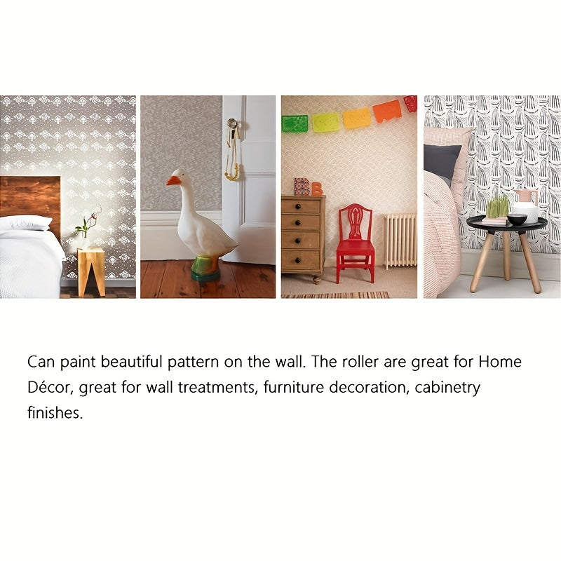 DIY Patterned Paint Roller Rubber Roller Texture Roller 300+ Patterns