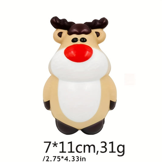 4pcs Christmas Squishy Toys Santa Snowman Elk Slow Bouncy Stress Reliever