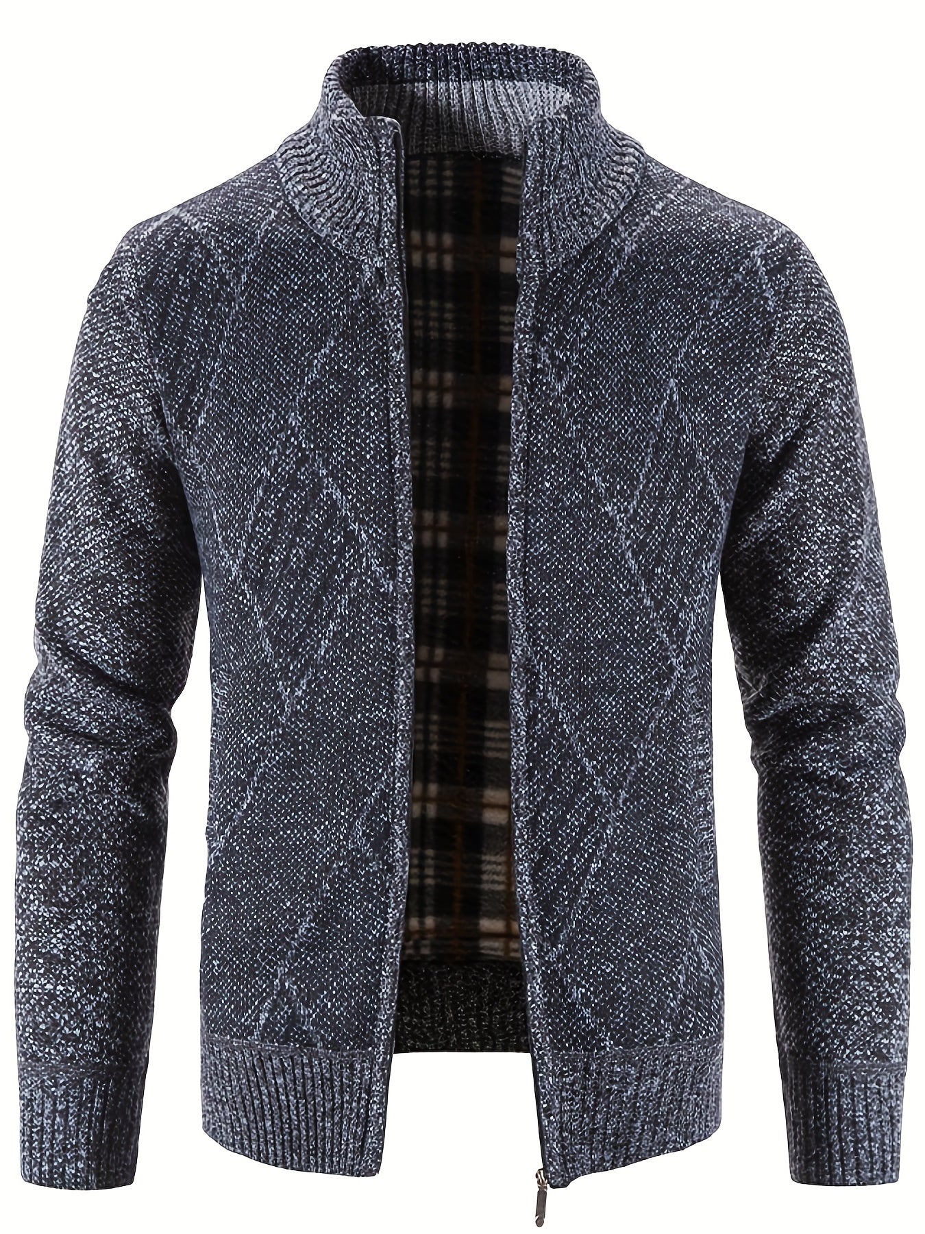 Men's Warm Geometric Pattern Cardigan