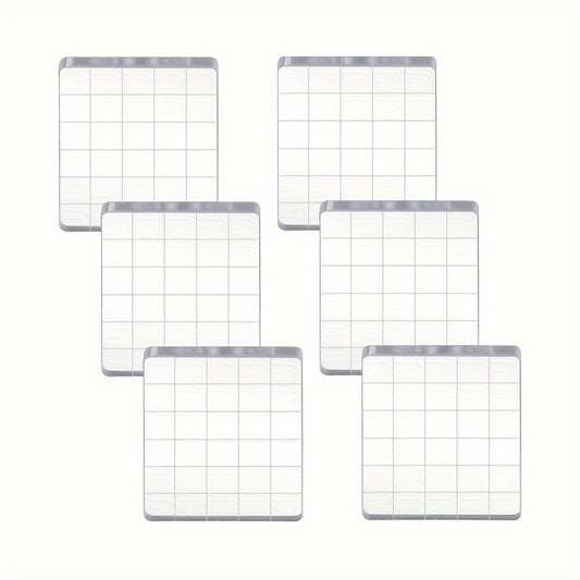 6pcs Acrylic Stamping Block Set Grid Lines DIY Scrapbook Card Making