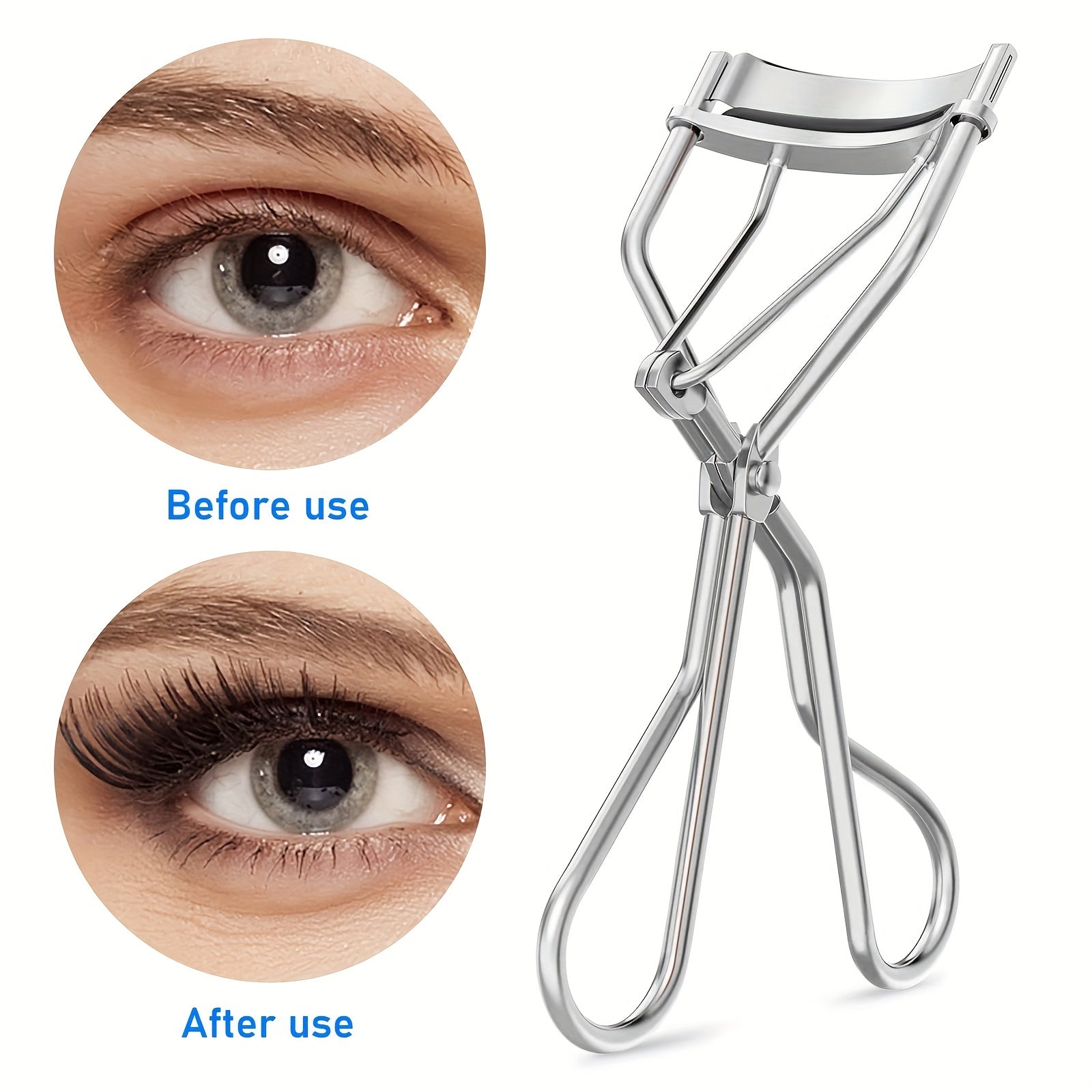 Rose Golden Eyelash Curler with 10 Refill Silicone Pads