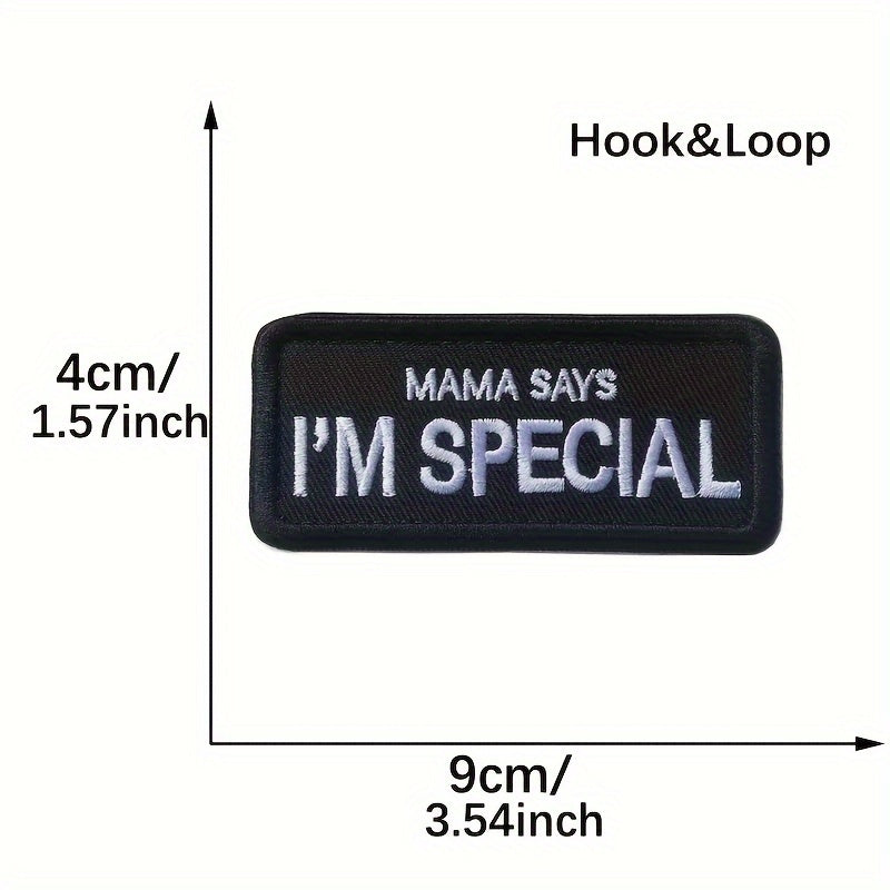 MAMA SAYE I'M SPECIAL Embroidered Morale Patch PVC Applique