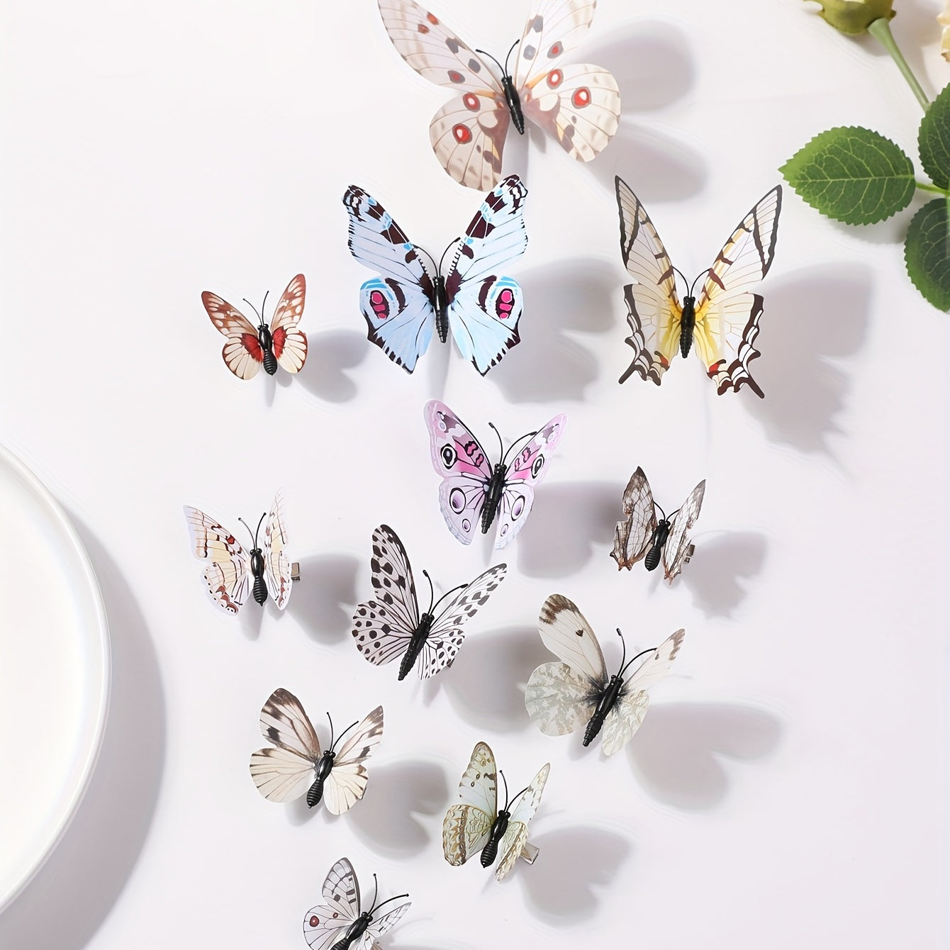 12pcs Colorful Butterfly Hair Clip for Women Girls Baby