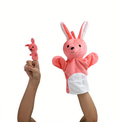 Parent Child Hand Puppet Plush Toy Set 9.84 Inches