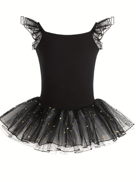 Girls 93 Cotton Sequin Trim Tutu Ballet Leotard Dance Suit