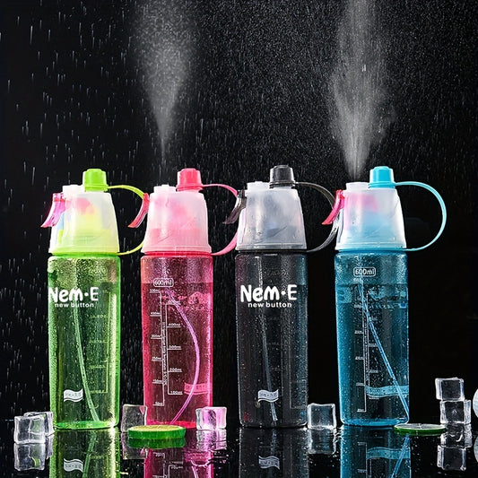 600ml Portable Spray Water Cup for Outdoor Sports